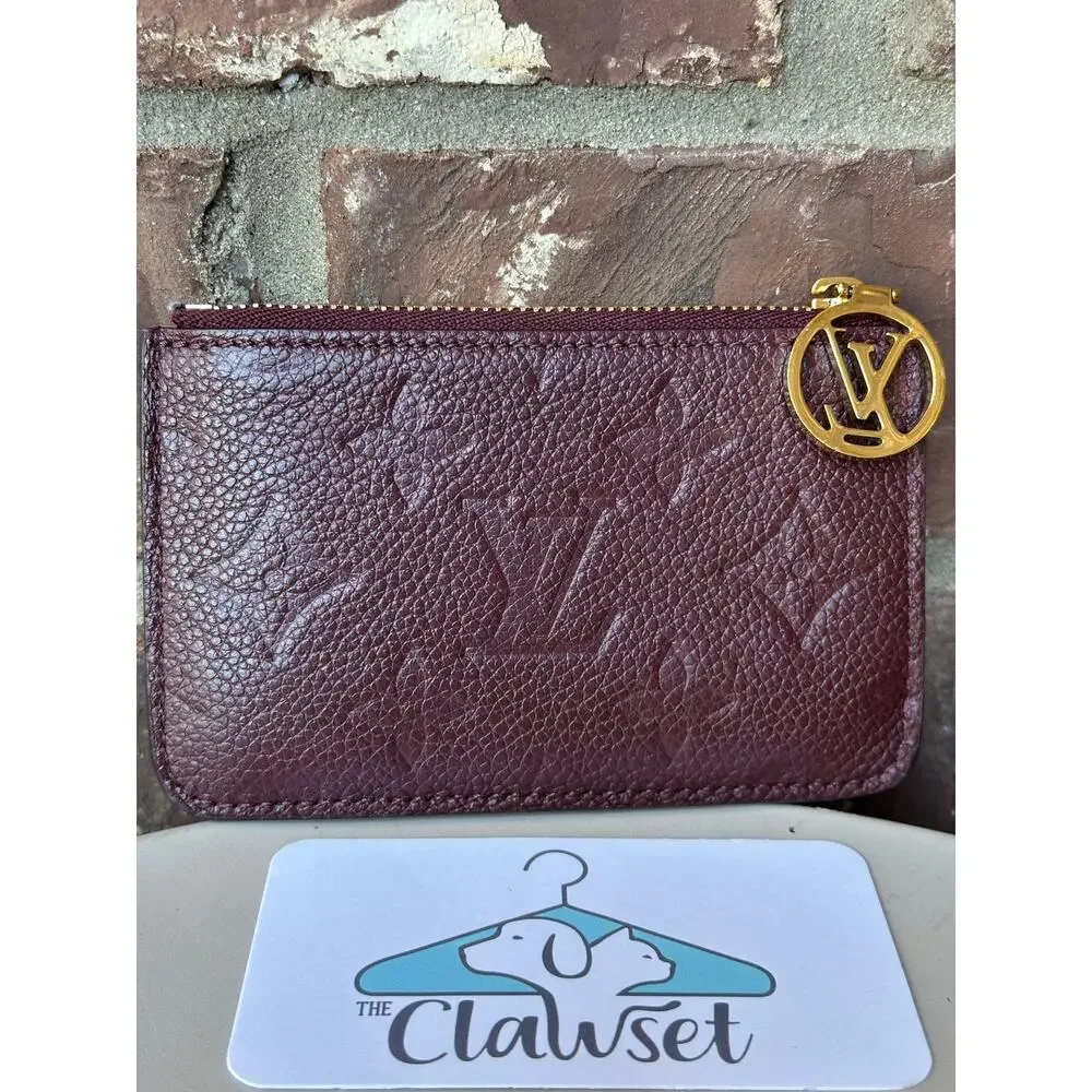 Louis Vuitton Romy Card Holder Monogram Empreinte Leather Wine 29108